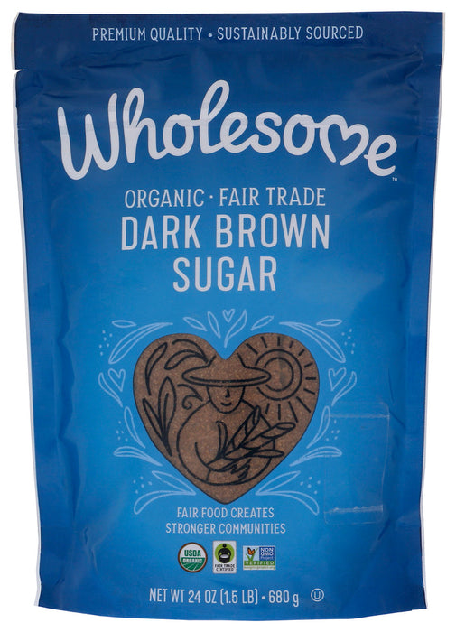 WHOLESOME SWEETENERS: Organic Dark Brown Sugar, 24 oz