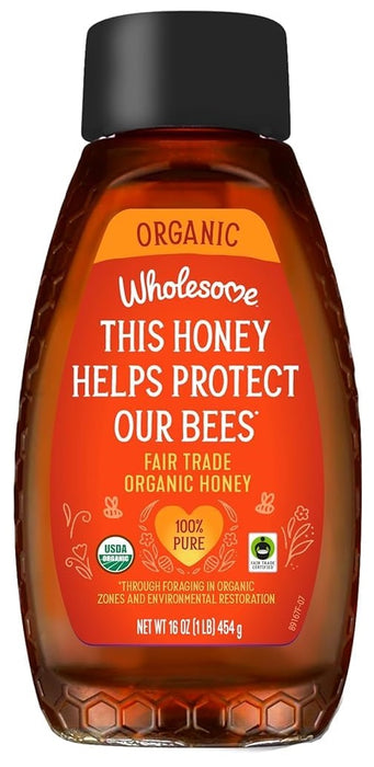 WHOLESOME SWEETENERS: Organic Honey, 16 oz