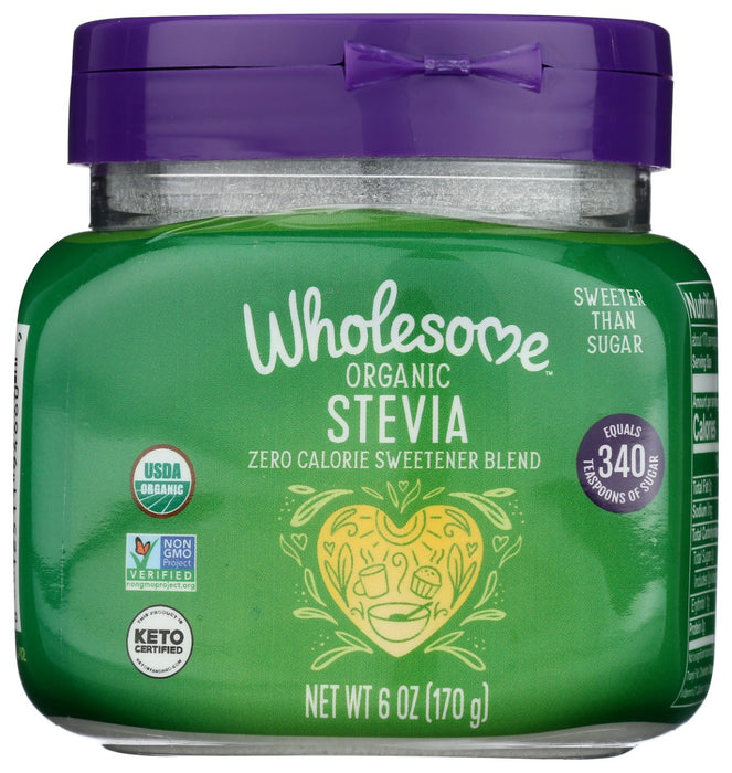 WHOLESOME SWEETENERS: Organic Stevia Jar, 6 oz