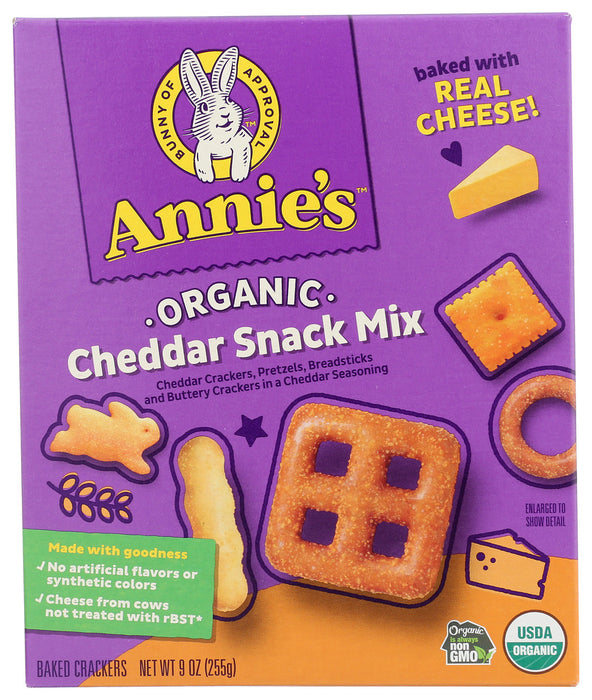ANNIE'S HOMEGROWN: Organic Cheddar Snack Mix, 9 oz