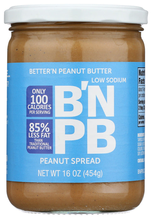 BETTER N PEANUT BUTTER: Peanut Spread Low Sodium, 16 oz