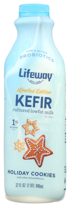 LIFEWAY: Holiday Cookies Lowfat Kefir, 32 oz