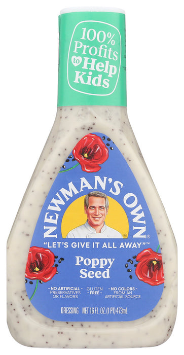 NEWMANS OWN: Drssng Poppy Seed, 16 fo