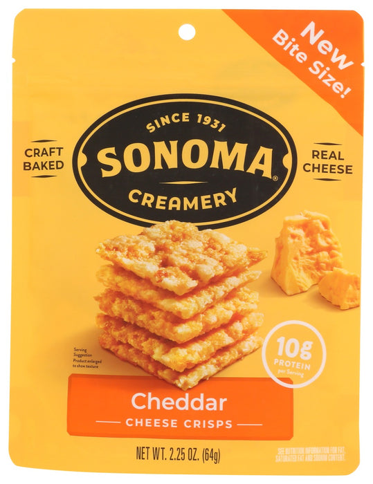SONOMA CREAMERY: Cheddar Cheese Crisps, 2.25 oz