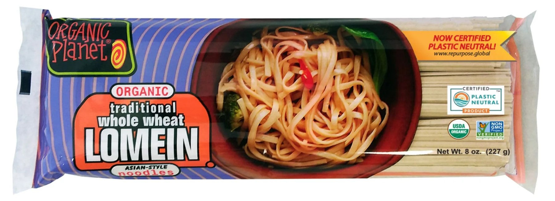 ORGANIC PLANET: Traditional Whole Wheat Lomein Noodles, 8 oz