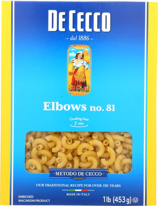 DE CECCO: Pasta Elbows, 16 oz