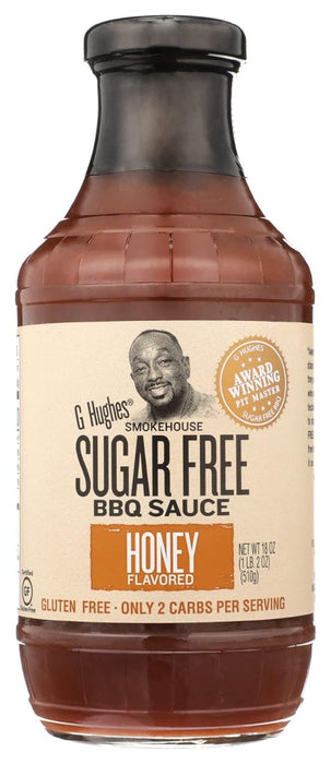 G HUGHES: Sugar Free Barbecue Sauce Honey Flavor, 18 oz