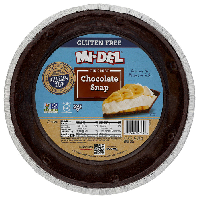 MI-DEL: Chocolate Snap Pie Crust, 7.1 oz