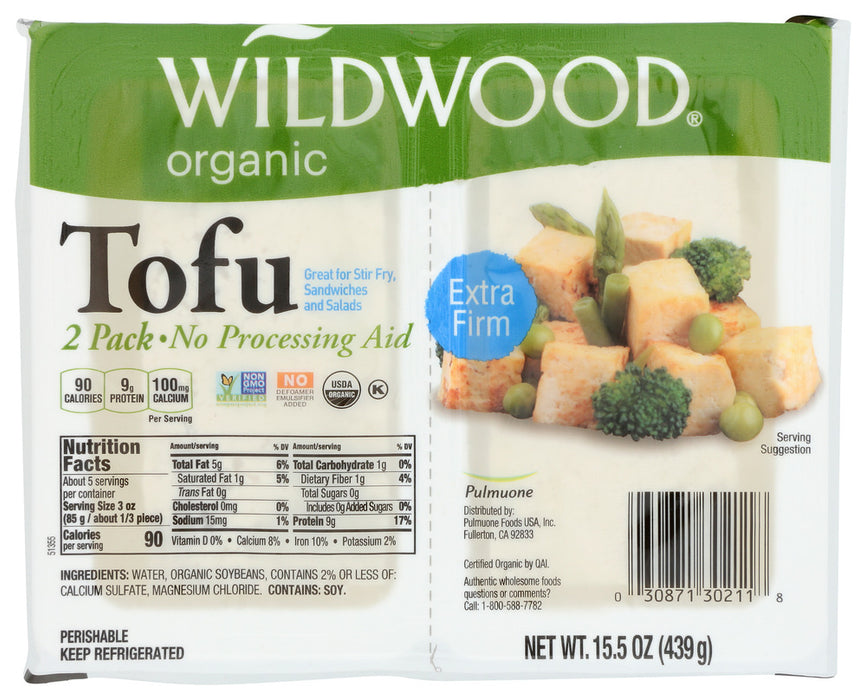 WILDWOOD: Organic Sproutofu Extra Firm 2 Pack, 15.50 oz