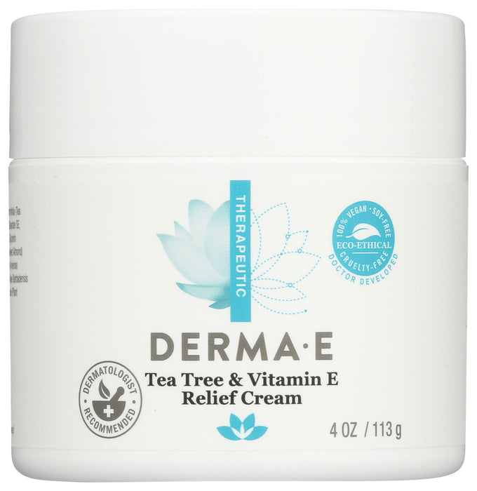 DERMA E: Tea Tree and E Antiseptic Creme, 4 oz