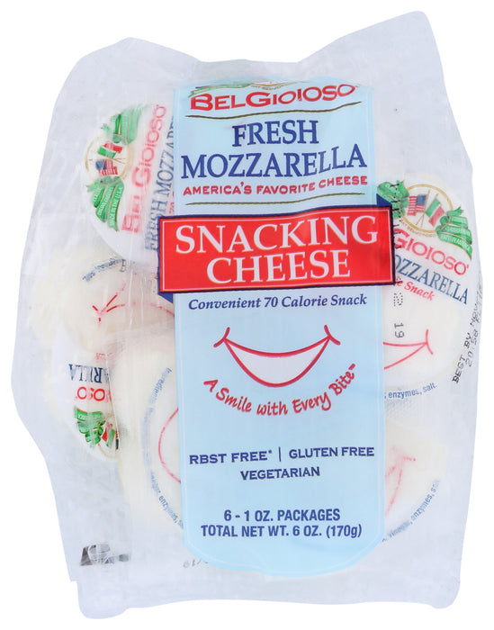 BELGIOIOSO: Fresh Mozzarella Snacking Cheese, 6 oz