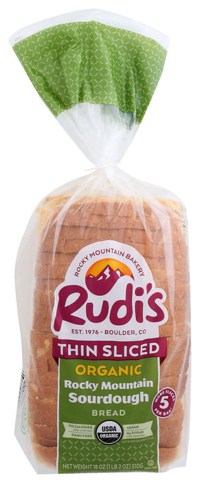 RUDIS: Thin Sliced Rocky Mountain Sourdough Bread, 18 oz