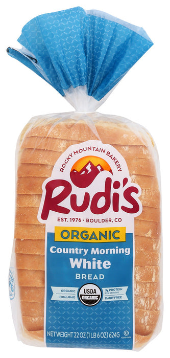 RUDIS: Organic Bakery Organic Country Morning White Bread, 22 oz