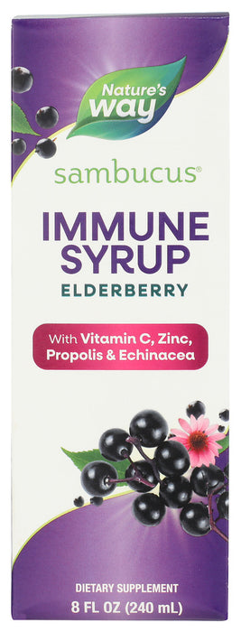 NATURES WAY: Sambucus Elderberry Immune Syrup, 8 fo