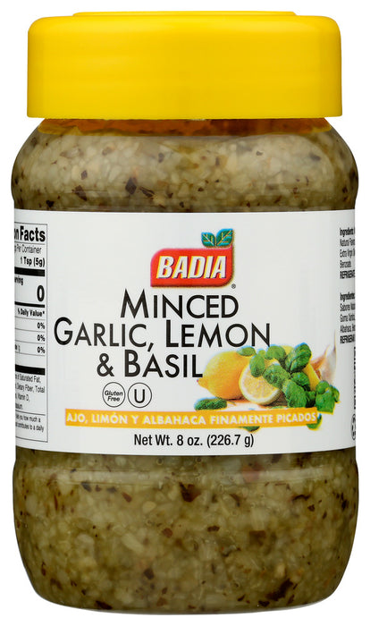 BADIA: Spice Grlc Mince Lmn Basi, 8 OZ