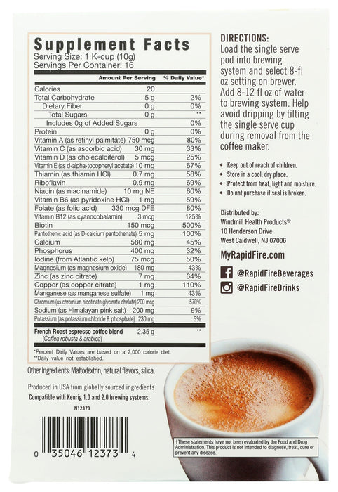 RAPID FIRE: Coffee Pods Vita Brew, 1 ea