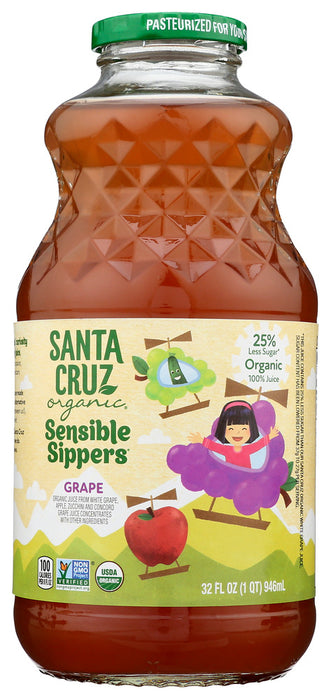 SANTA CRUZ: Organic Sensible Sippers Grape, 32 fo