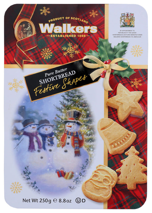 WALKERS: Festive Shape Shortbread Tin, 8.8 oz