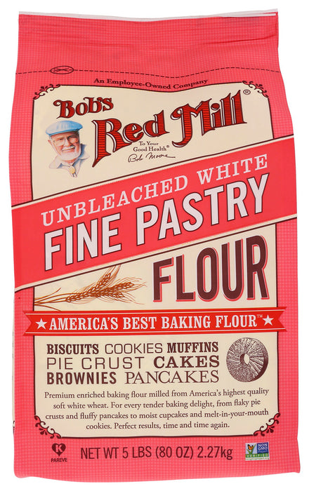 BOB'S RED MILL: Unbleached White Fine Pastry Flour, 5 lb