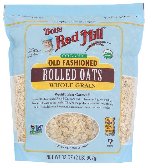 BOB'S RED MILL: Organic Old Fashioned Rolled Oats Whole Grain, 32 oz