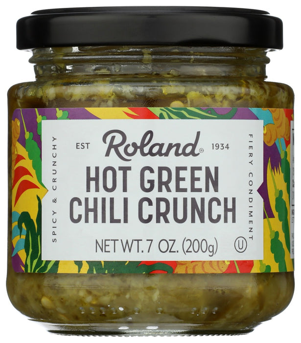 ROLAND: Hot Green Chili Crunch, 7 oz