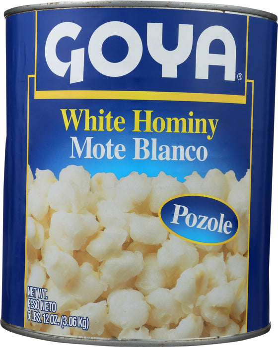 GOYA: White Hominy, 108 oz