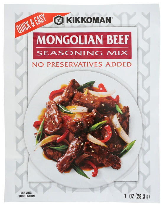 KIKKOMAN: Mongolian Beef Seasoning Mix, 1 oz