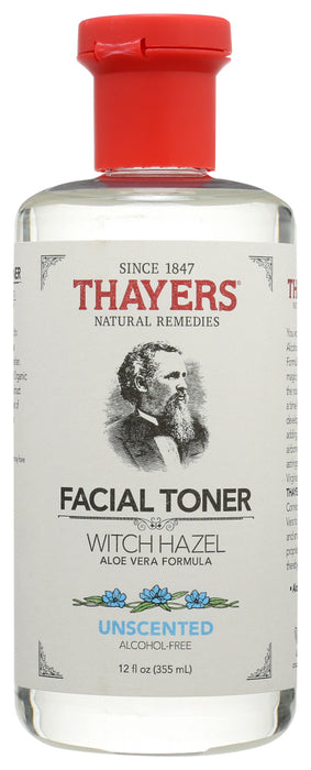 THAYERS: Alcohol Free Unscented Facial Toner Witch Hazel And Aloe Vera Formula, 12 oz