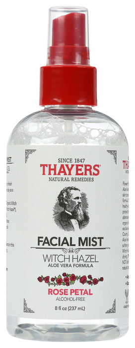 THAYERS: Alcohol Free Rose Petal Facial Mist Witch Hazel And Aloe Vera Formula, 8 oz