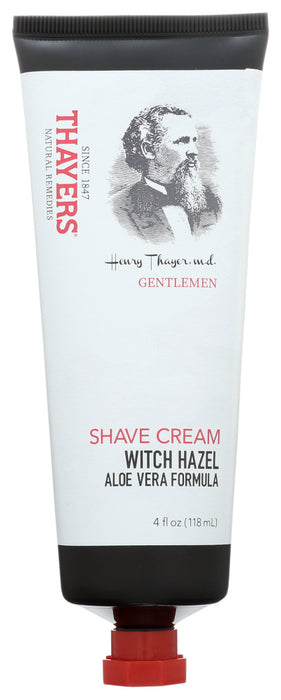 THAYERS: Gentlemen Shave Cream Witch Hazel And Aloe Vera Formula, 4 oz