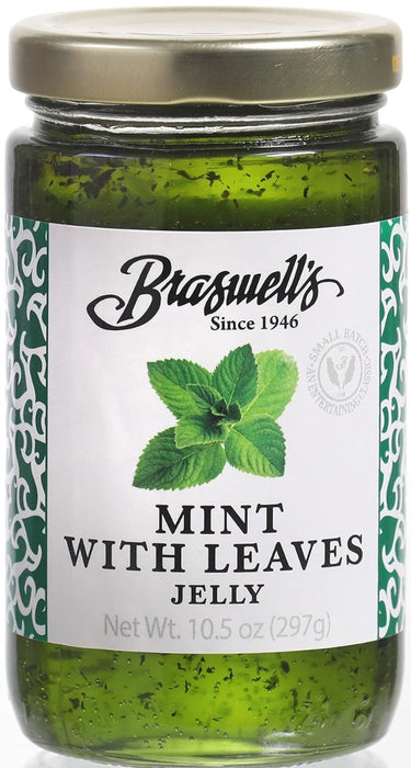 BRASWELL: Mint Jelly With Leaves, 10.5 oz