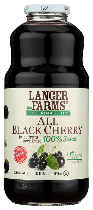 L & A JUICE: All Black Cherry Juice, 32 fo