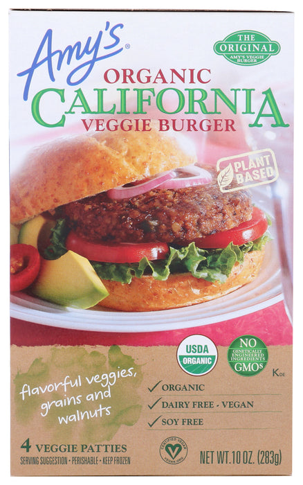 AMY'S KITCHEN: California Veggie Burger, 10 oz