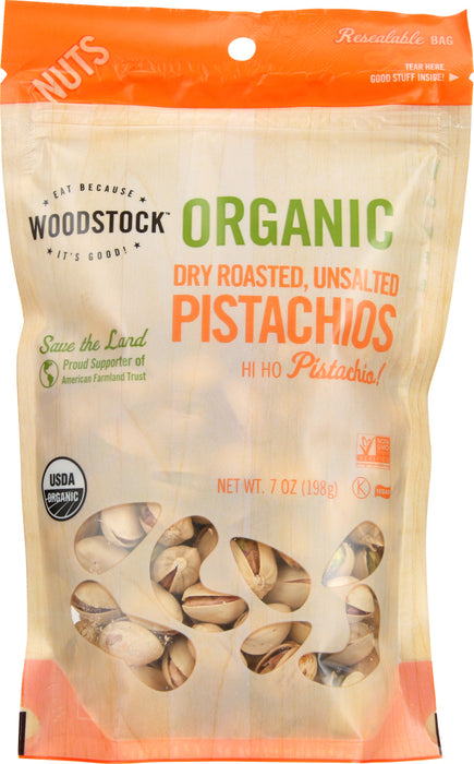 WOODSTOCK: Pistachios Dry Rstd Unslt, 7 OZ