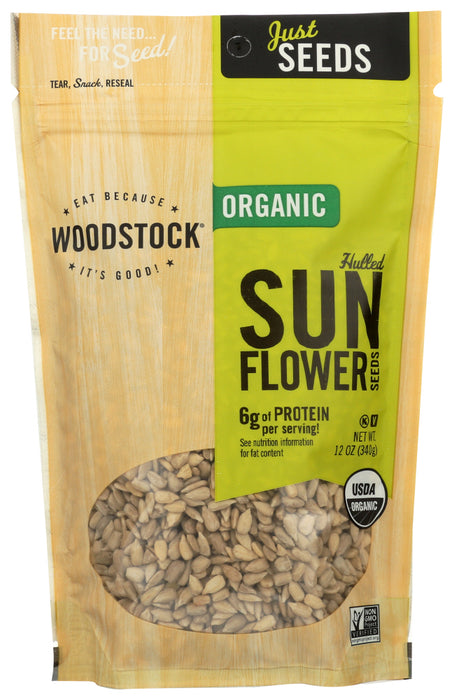 WOODSTOCK: Seeds Sunflower Raw Shld, 12 oz