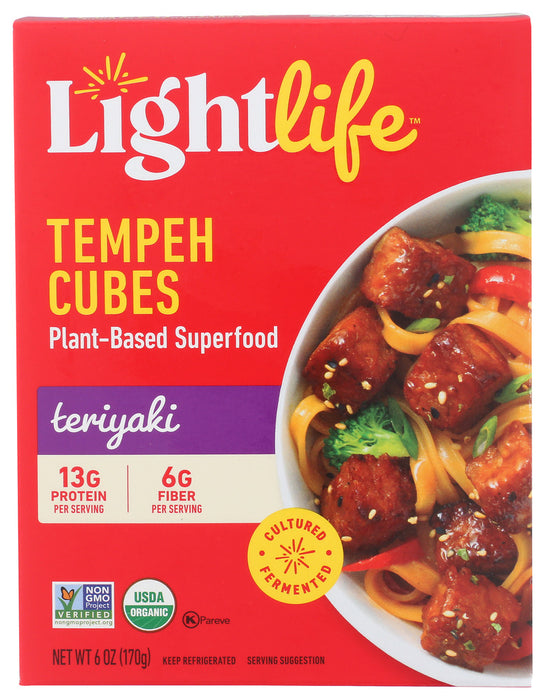 LIGHTLIFE: Teriyaki Tempeh Cubes, 6 oz