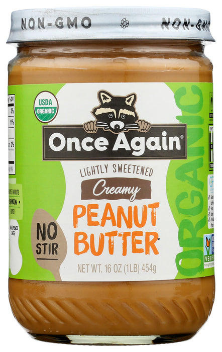 ONCE AGAIN: Peanut Butter Organic American Classic Creamy, 16 Oz