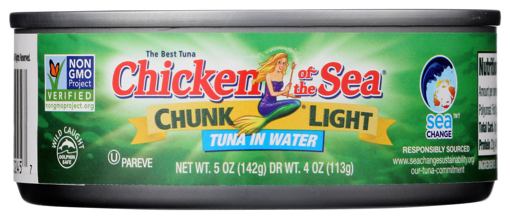 CHICKEN OF THE SEA: Chunk Light Tuna In Water, 5 oz