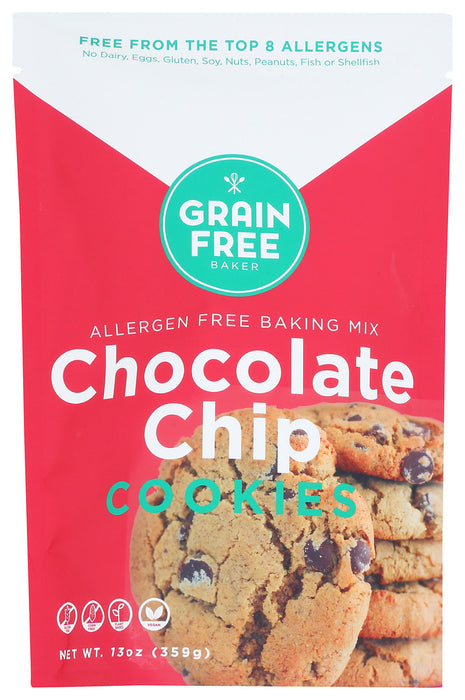 GRAIN FREE BAKER: Mix Cookie Choc Chip Gf, 13 OZ