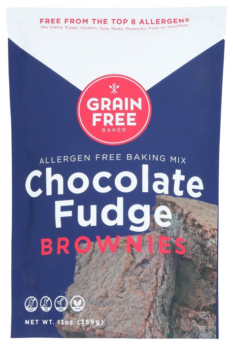 GRAIN FREE BAKER: Mix Brownie Choc Fudge, 13 OZ