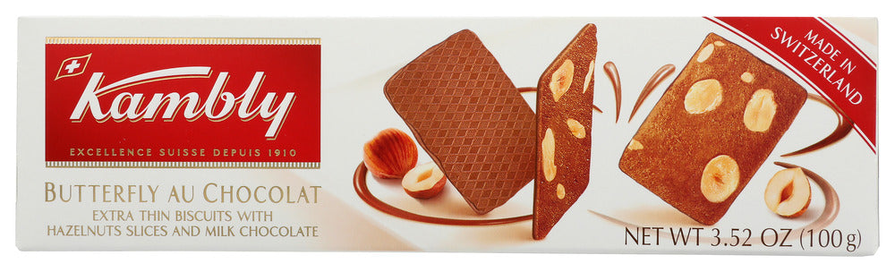 KAMBLY: Butterfly Au Chocolate Biscuit, 3.5 oz