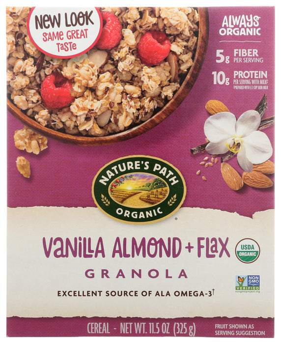 NATURES PATH: Vanilla Almond Plus Flax Granola, 11.5 oz