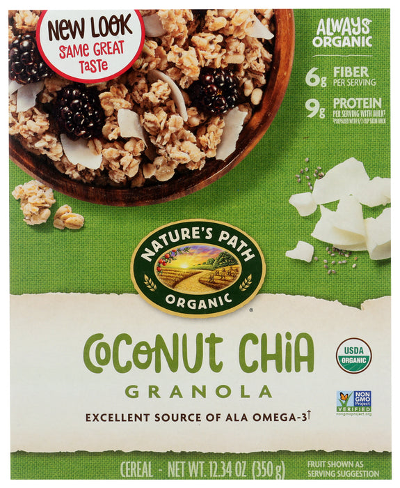 NATURE'S PATH: Organic Chia Plus Coconut Chia Granola Cereal, 12.34 oz