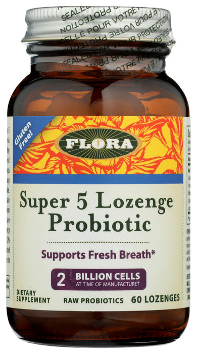 FLORA HEALTH: Super 5 Lozenge Probiotic, 60 tb