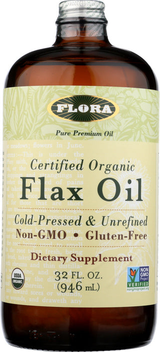 FLORA HEALTH: Organic Flax Oil, 32 oz