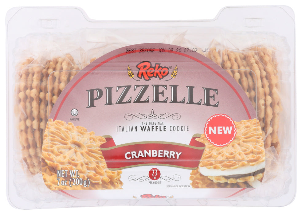 REKO: Cookie Pizzelle Cranberry, 7 oz