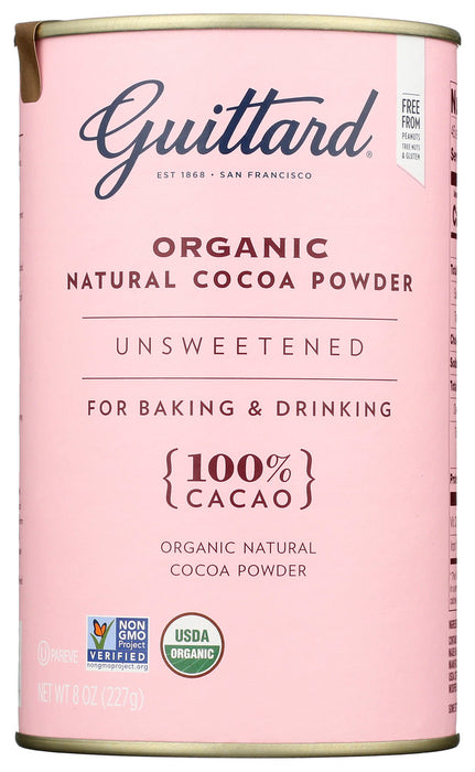 GUITTARD: Cocoa Pwdr Ntrl Unswt, 8 OZ