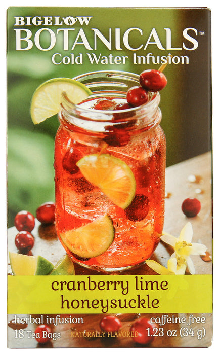 BIGELOW: Cranberry Lime Honeysuckle 18 Teabags, 1.23 oz