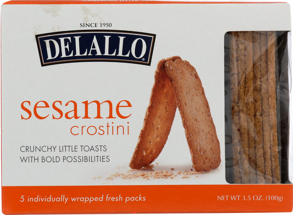 DELALLO: Sesame Crostini Toast, 3.5 oz