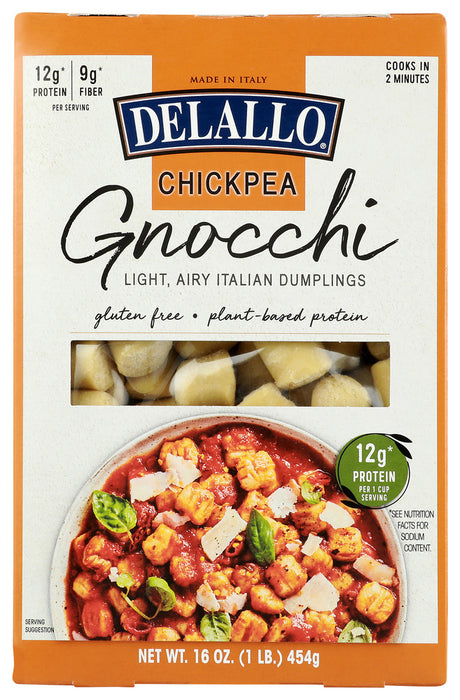 DELALLO: Gnocchi Chickpea, 16 OZ